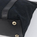 GUCCI GG Canvas Hand Bag Black Gold 141471 Auth hk4126-15