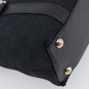 GUCCI GG Canvas Hand Bag Black Gold 141471 Auth hk4126-16