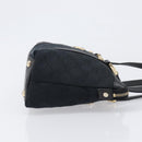 GUCCI GG Canvas Hand Bag Black Gold 141471 Auth hk4126-3