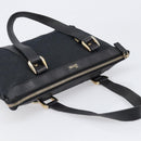 GUCCI GG Canvas Hand Bag Black Gold 141471 Auth hk4126-6