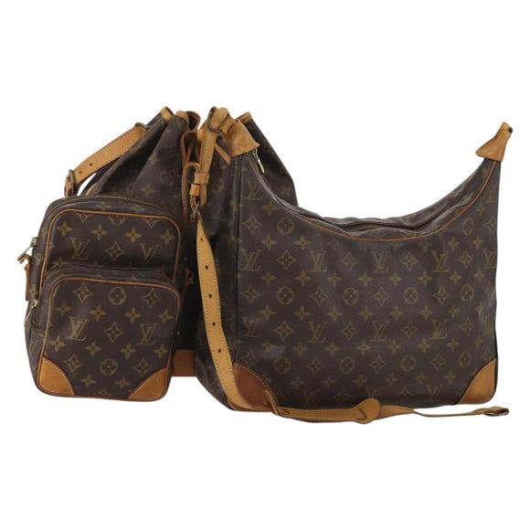 LOUIS VUITTON Monogram Shoulder Bag 3 Set LV Auth hk4131