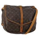LOUIS VUITTON Monogram Saumur 35 Shoulder Bag M42254 LV Auth hk4133-1