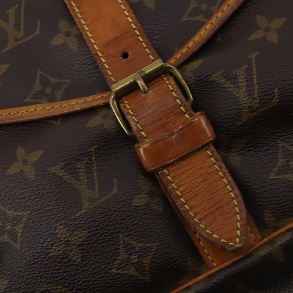 LOUIS VUITTON Monogram Saumur 35 Shoulder Bag M42254 LV Auth hk4133