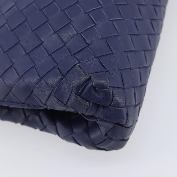 Bottega Veneta INTRECCIATO Shoulder Bag Leather Navy Auth hk4138V
