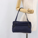 Bottega Veneta INTRECCIATO Shoulder Bag Leather Navy Auth hk4138V-27
