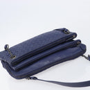 Bottega Veneta INTRECCIATO Shoulder Bag Leather Navy Auth hk4138V-6
