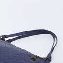 Bottega Veneta INTRECCIATO Shoulder Bag Leather Navy Auth hk4138V-8