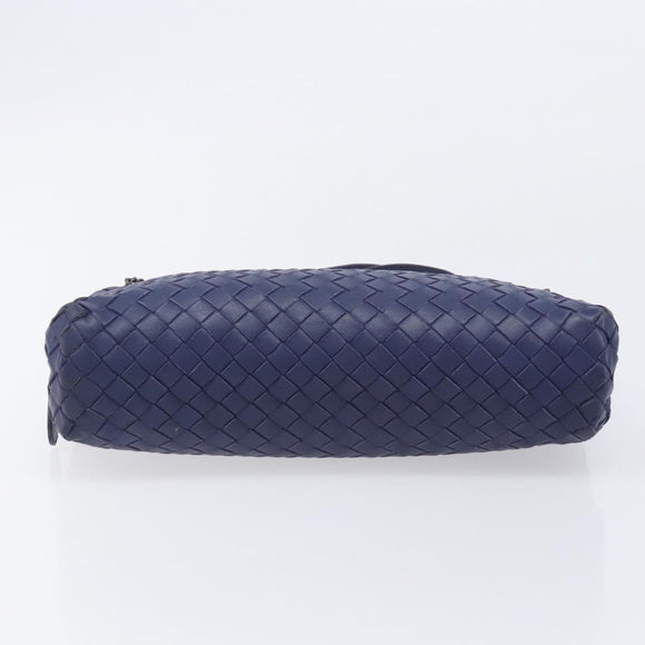 Bottega Veneta INTRECCIATO Shoulder Bag Leather Navy Auth hk4138V