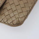 Bottega Veneta INTRECCIATO Shoulder Bag Leather Beige Gold Auth hk4139-12