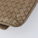 Bottega Veneta INTRECCIATO Shoulder Bag Leather Beige Gold Auth hk4139-14