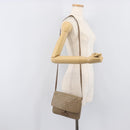Bottega Veneta INTRECCIATO Shoulder Bag Leather Beige Gold Auth hk4139-27