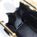 Salvatore Ferragamo Chain Gancini Bag Patent leather Black Gold Auth hk4140A-21