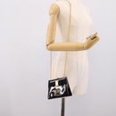 Salvatore Ferragamo Chain Gancini Bag Patent leather Black Gold Auth hk4140A-22