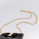 Salvatore Ferragamo Chain Gancini Bag Patent leather Black Gold Auth hk4140A-14