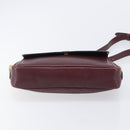 Cartier Must Line Shoulder Bag Leather Bordeaux Gold Auth hk4144-10