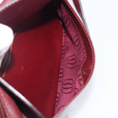 Cartier Must Line Shoulder Bag Leather Bordeaux Gold Auth hk4144-24