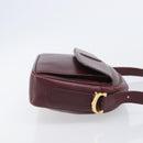 Cartier Must Line Shoulder Bag Leather Bordeaux Gold Auth hk4144-4