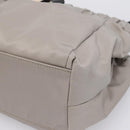 Salvatore Ferragamo Vala Hand Bag Nylon 2way Gray Gold Auth hk4145-16