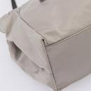 Salvatore Ferragamo Vala Hand Bag Nylon 2way Gray Gold Auth hk4145-17