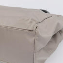 Salvatore Ferragamo Vala Hand Bag Nylon 2way Gray Gold Auth hk4145-18