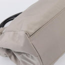 Salvatore Ferragamo Vala Hand Bag Nylon 2way Gray Gold Auth hk4145-19