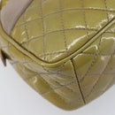 Salvatore Ferragamo Vala Shoulder Bag Patent leather Green Silver Auth hk4146-14