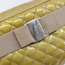 Salvatore Ferragamo Vala Shoulder Bag Patent leather Green Silver Auth hk4146-18