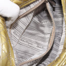 Salvatore Ferragamo Vala Shoulder Bag Patent leather Green Silver Auth hk4146-25