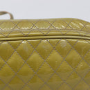 Salvatore Ferragamo Vala Shoulder Bag Patent leather Green Silver Auth hk4146-4