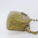 Salvatore Ferragamo Vala Shoulder Bag Patent leather Green Silver Auth hk4146-5