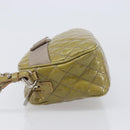 Salvatore Ferragamo Vala Shoulder Bag Patent leather Green Silver Auth hk4146-6