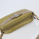 Salvatore Ferragamo Vala Shoulder Bag Patent leather Green Silver Auth hk4146-7