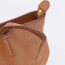 Salvatore Ferragamo Gancini Hand Bag Leather Brown Gold Auth hk4147-8