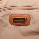 Salvatore Ferragamo Gancini Hand Bag Leather Brown Gold Auth hk4147-21