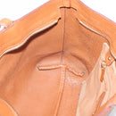 Salvatore Ferragamo Gancini Hand Bag Leather Brown Gold Auth hk4147-22