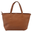 Salvatore Ferragamo Gancini Hand Bag Leather Brown Gold Auth hk4147-2