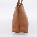 Salvatore Ferragamo Gancini Hand Bag Leather Brown Gold Auth hk4147-3