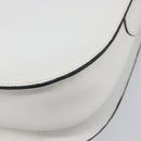 Saint Laurent Shoulder Bag Leather White Gold Auth hk4148A-13