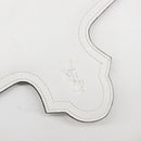 Saint Laurent Shoulder Bag Leather White Gold Auth hk4148A-16