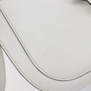 Saint Laurent Shoulder Bag Leather White Gold Auth hk4148A-19