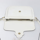 Saint Laurent Shoulder Bag Leather White Gold Auth hk4148A-20