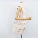Saint Laurent Shoulder Bag Leather White Gold Auth hk4148A-29