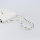 Saint Laurent Shoulder Bag Leather White Gold Auth hk4148A-7