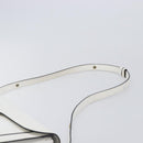 Saint Laurent Shoulder Bag Leather White Gold Auth hk4148A-8
