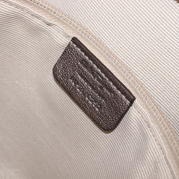 Salvatore Ferragamo Vala Hand Bag Leather Silver Auth hk4149