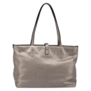 Salvatore Ferragamo Vala Hand Bag Leather Silver Auth hk4149-3