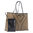 Saint Laurent Reversible Tote Bag Patent leather Beige Gold 265702 Auth hk4150-1