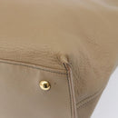 Saint Laurent Reversible Tote Bag Patent leather Beige Gold 265702 Auth hk4150-13