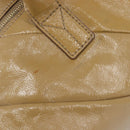 Saint Laurent Tote Bag Patent leather Beige Gold 208314 Auth hk4151-15