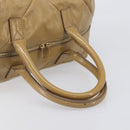Saint Laurent Tote Bag Patent leather Beige Gold 208314 Auth hk4151-16